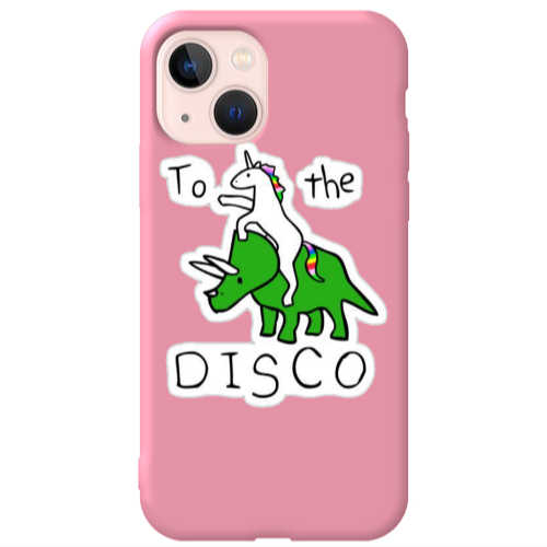 Apple iPhone 13 To the disco Pink Colored Silicone TPU Θήκη