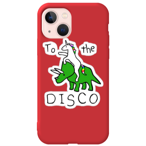 Apple iPhone 13 To the disco Red Colored Silicone TPU Θήκη