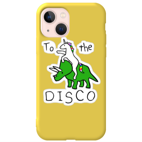 Apple iPhone 13 To the disco Yellow Colored Silicone TPU Θήκη