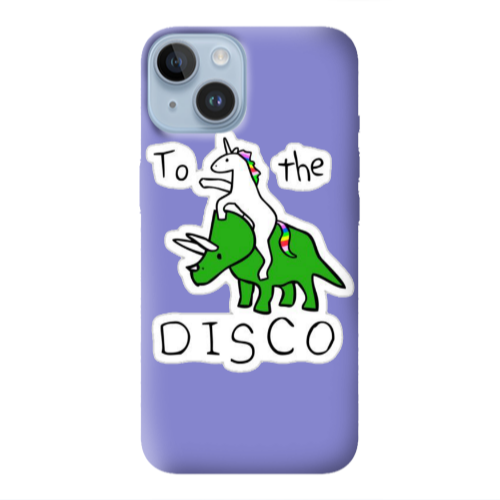 Apple iPhone 14  To the disco Purple Colored Silicone TPU Θήκη