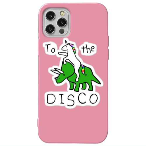 Apple iPhone 13 Pro To the disco Pink Colored Silicone TPU Θήκη