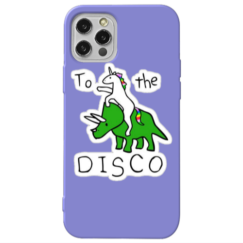 Apple iPhone 12 Pro To the disco Purple Colored Silicone TPU Θήκη
