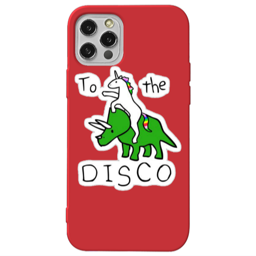 Apple iPhone 12 Pro To the disco Red Colored Silicone TPU Θήκη