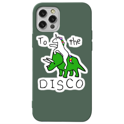 Apple iPhone 12 Pro To the disco Dark Green Colored Silicone TPU Θήκη