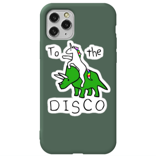 Apple iPhone 11 Pro Max To the disco Dark Green Colored Silicone TPU Θήκη