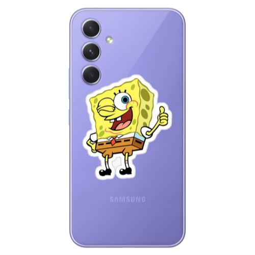 Samsung A56 spongebob2 Transparent Silicone TPU Θήκη