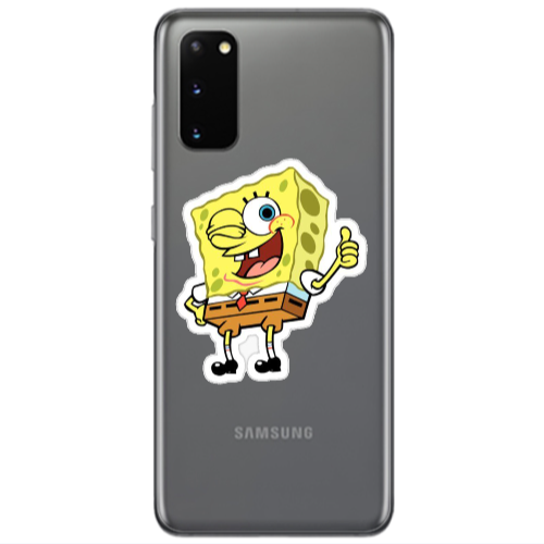 Samsung S20 spongebob2 Transparent Silicone TPU Θήκη