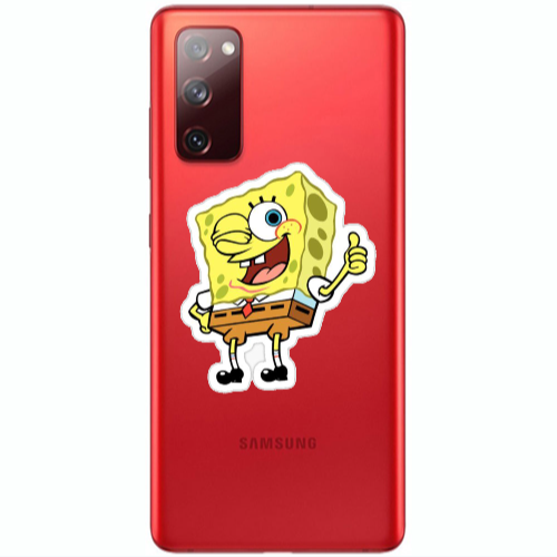 Samsung S20 FE spongebob2 Transparent Silicone TPU Θήκη