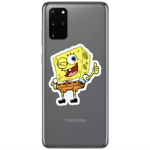 Samsung S20 Plus spongebob2 Transparent Silicone TPU Θήκη