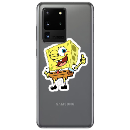 Samsung S20 Ultra spongebob2 Transparent Silicone TPU Θήκη