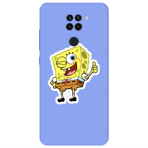 Xiaomi Redmi Note 9 spongebob2 Light Purple Colored Silicone TPU Θήκη
