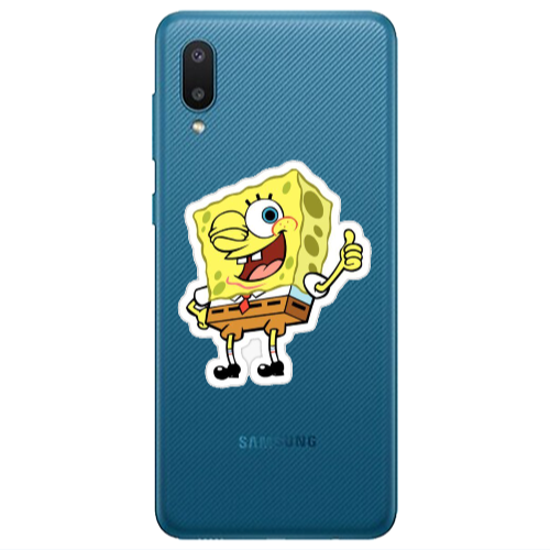 Samsung A02 spongebob2 Transparent Silicone TPU Θήκη