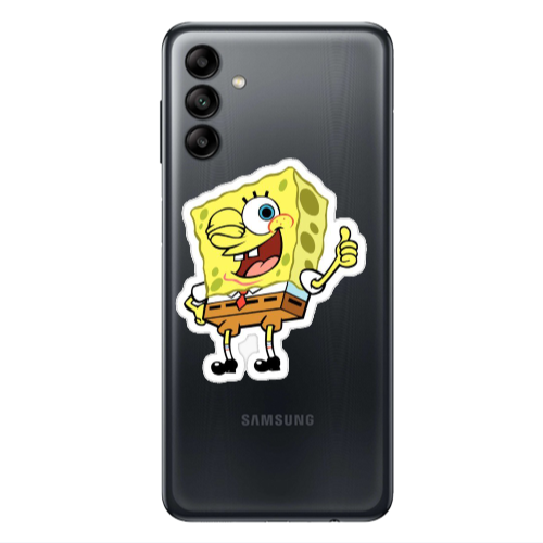 Samsung A04S spongebob2 Transparent Silicone TPU Θήκη