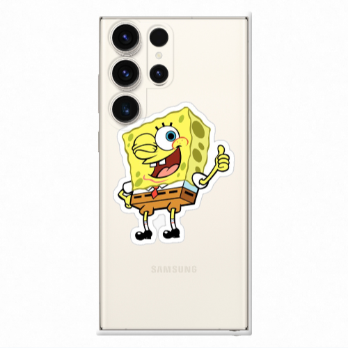 Samsung S23 Ultra spongebob2 Transparent Silicone TPU Θήκη