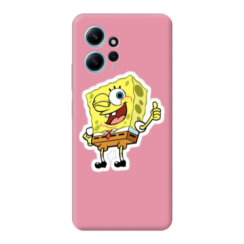 Xiaomi Redmi Note 12 4G spongebob2 Pink Colored Silicone TPU Θήκη