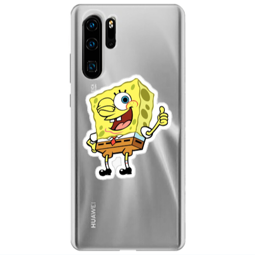 Huawei P30 Pro spongebob2 Transparent Silicone TPU Θήκη