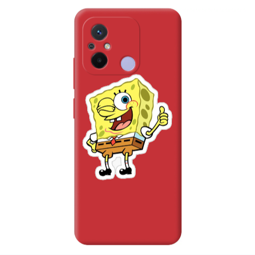 Xiaomi Redmi 12C spongebob2 Red Colored Silicone TPU Θήκη