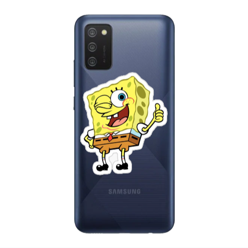 Samsung A02s spongebob2 Transparent Silicone TPU Θήκη