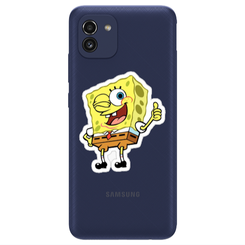 Samsung A03 spongebob2 Transparent Silicone TPU Θήκη
