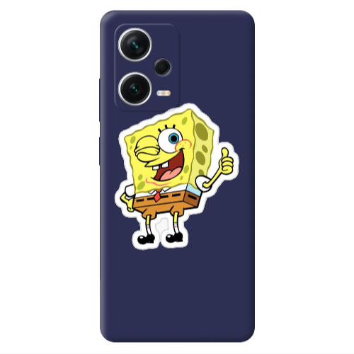 Xiaomi Poco X5 spongebob2 Dark blue Colored Silicone TPU Θήκη