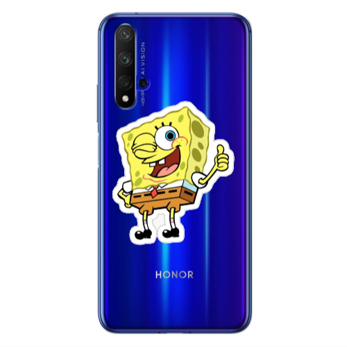 Huawei Nova 5 T spongebob2 Transparent Silicone TPU Θήκη