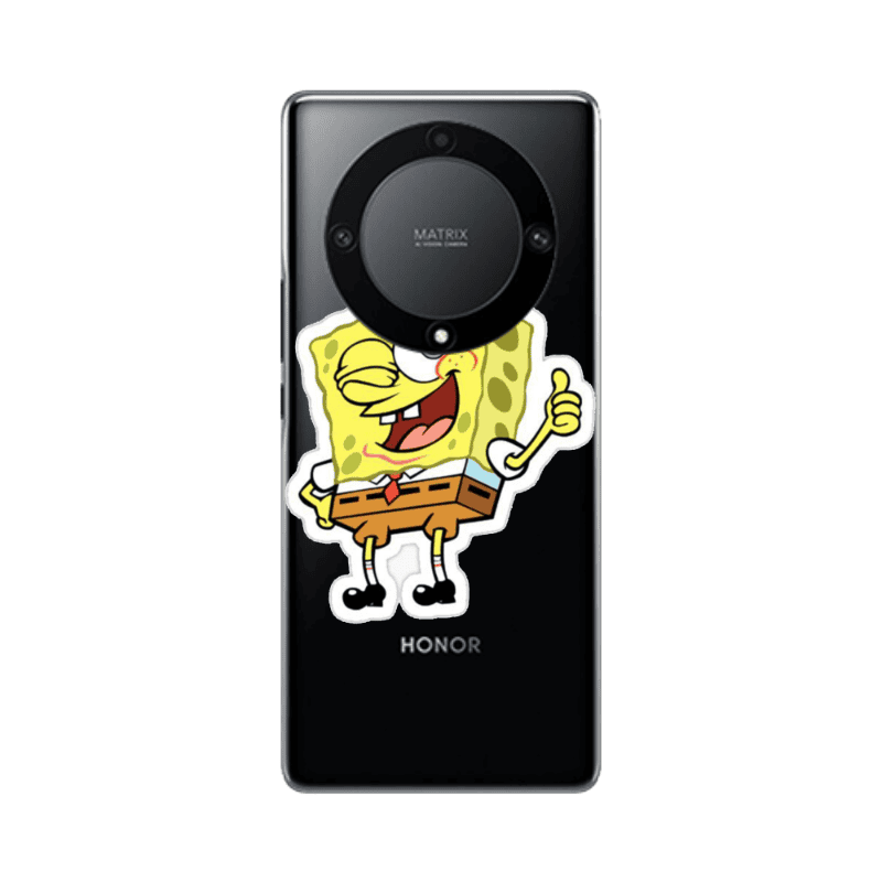 Honor Magic5 Lite 5G spongebob2 Transparent Silicone TPU Θήκη