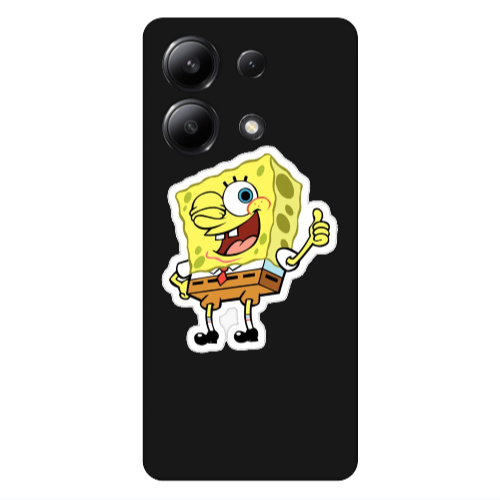Xiaomi Redmi Note 13 4G spongebob2 Black Colored Silicone TPU Θήκη