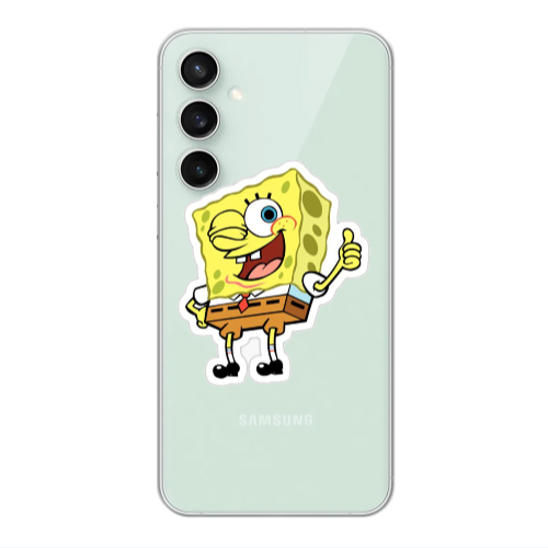 Samsung S24 spongebob2 Transparent Silicone TPU Θήκη
