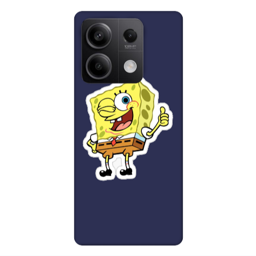 Xiaomi Redmi Note 13Pro 5G spongebob2 Dark blue Colored Silicone TPU Θήκη