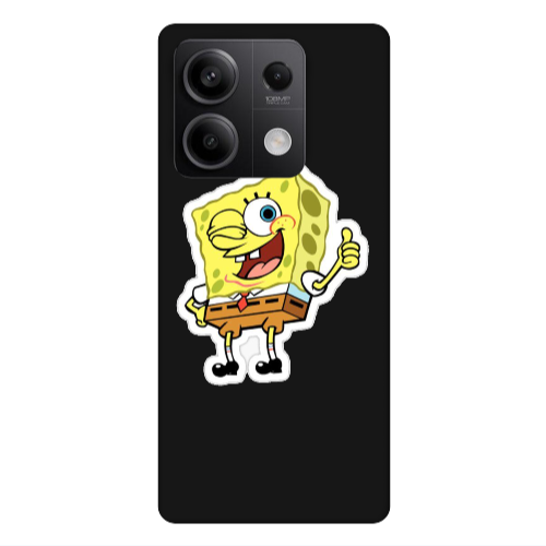 Xiaomi Redmi Note 13Pro 5G spongebob2 Black Colored Silicone TPU Θήκη