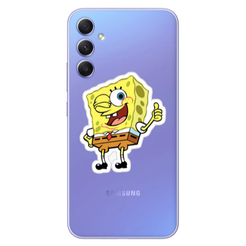 Samsung A16 spongebob2 Transparent Silicone TPU Θήκη