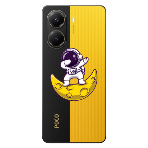 Xiaomi Poco X7 Pro Astronaut on the moon Transparent Silicone TPU Θήκη