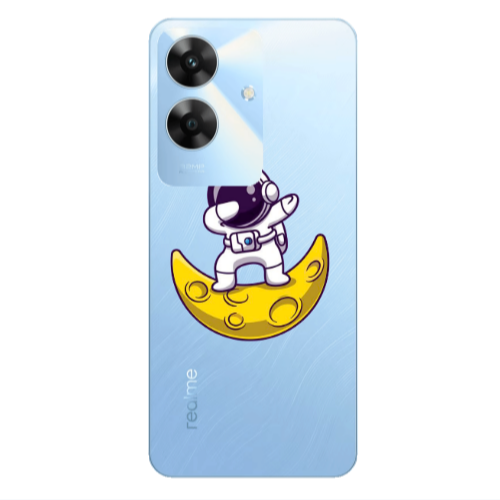 Realme Note 60 Astronaut on the moon Transparent Silicone TPU Θήκη
