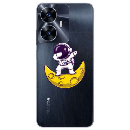 Realme Note 50 Astronaut on the moon Transparent Silicone TPU Θήκη