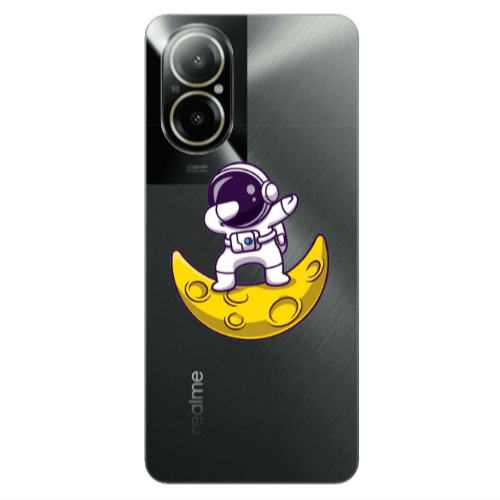 Realme C67 Astronaut on the moon Transparent Silicone TPU Θήκη