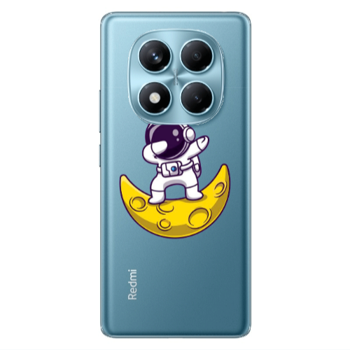 Xiaomi Redmi Note 14 Pro Astronaut on the moon Transparent Silicone TPU Θήκη