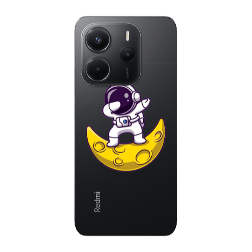 Xiaomi Redmi Note 14 Astronaut on the moon Transparent Silicone TPU Θήκη