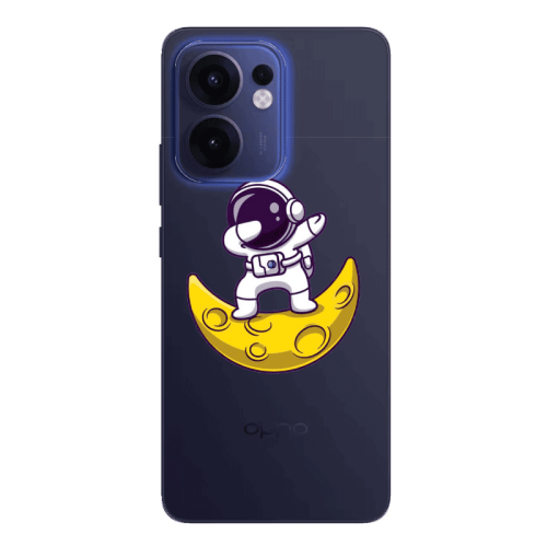 Oppo Reno 13 F Astronaut on the moon Transparent Silicone TPU Θήκη