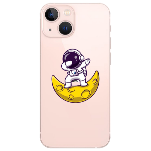 Apple iPhone 13 Astronaut on the moon Transparent Silicone TPU Θήκη