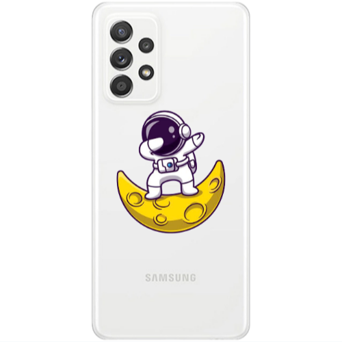 Samsung A53 Astronaut on the moon Transparent Silicone TPU Θήκη
