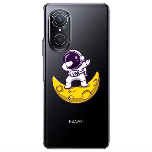 Huawei Nova 9 SE Astronaut on the moon Transparent Silicone TPU Θήκη