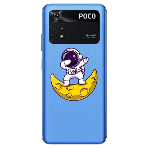 Xiaomi Poco M4 Pro 4G Astronaut on the moon Transparent Silicone TPU Θήκη