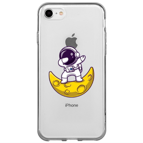 Apple iPhone 7 Astronaut on the moon Transparent Silicone TPU Θήκη