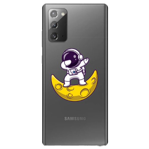Samsung Note 20 Astronaut on the moon Transparent Silicone TPU Θήκη