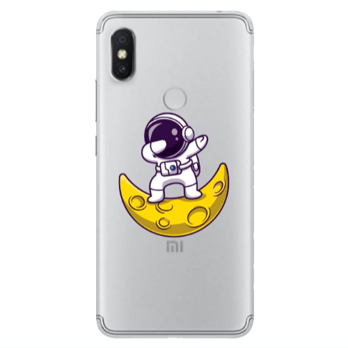 Xiaomi Redmi S2 Astronaut on the moon Transparent Silicone TPU Θήκη