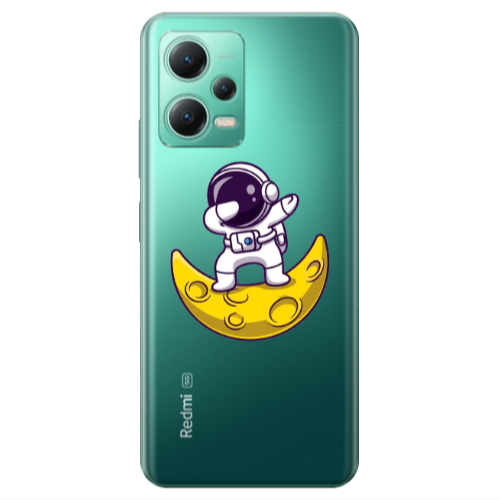 Xiaomi Redmi Note 12 Pro 5G Astronaut on the moon Transparent Silicone TPU Θήκη