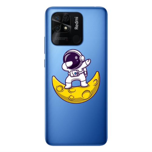Xiaomi Poco C40 Astronaut on the moon Transparent Silicone TPU Θήκη