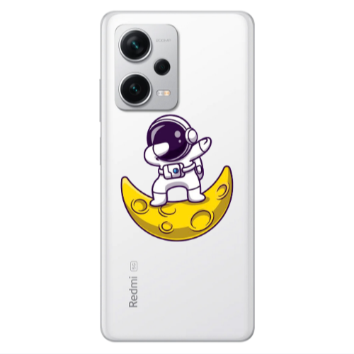 Xiaomi Redmi Note 12 5G Astronaut on the moon Transparent Silicone TPU Θήκη
