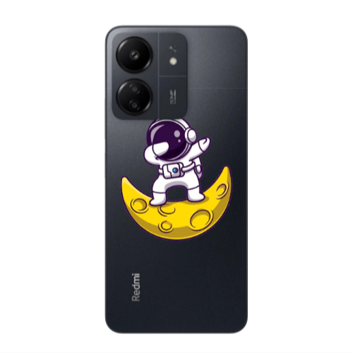 Xiaomi Redmi 13C Astronaut on the moon Transparent Silicone TPU Θήκη