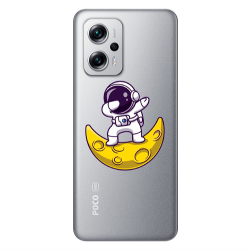 Xiaomi Poco X4 GT Astronaut on the moon Transparent Silicone TPU Θήκη